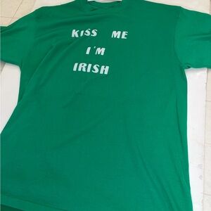 Vintage Hanes Green 'Kiss Me I'm Irish' Men's Tee Hanes 50/50 st.patricks XL
